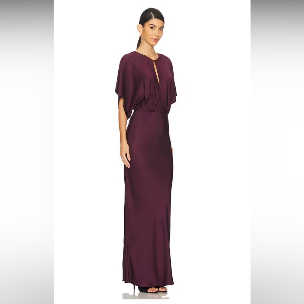 ASTR The Label | Angelle Dress In Wine Elegant Dolman Sleeve Maxi Dress - Picture 4 of 5